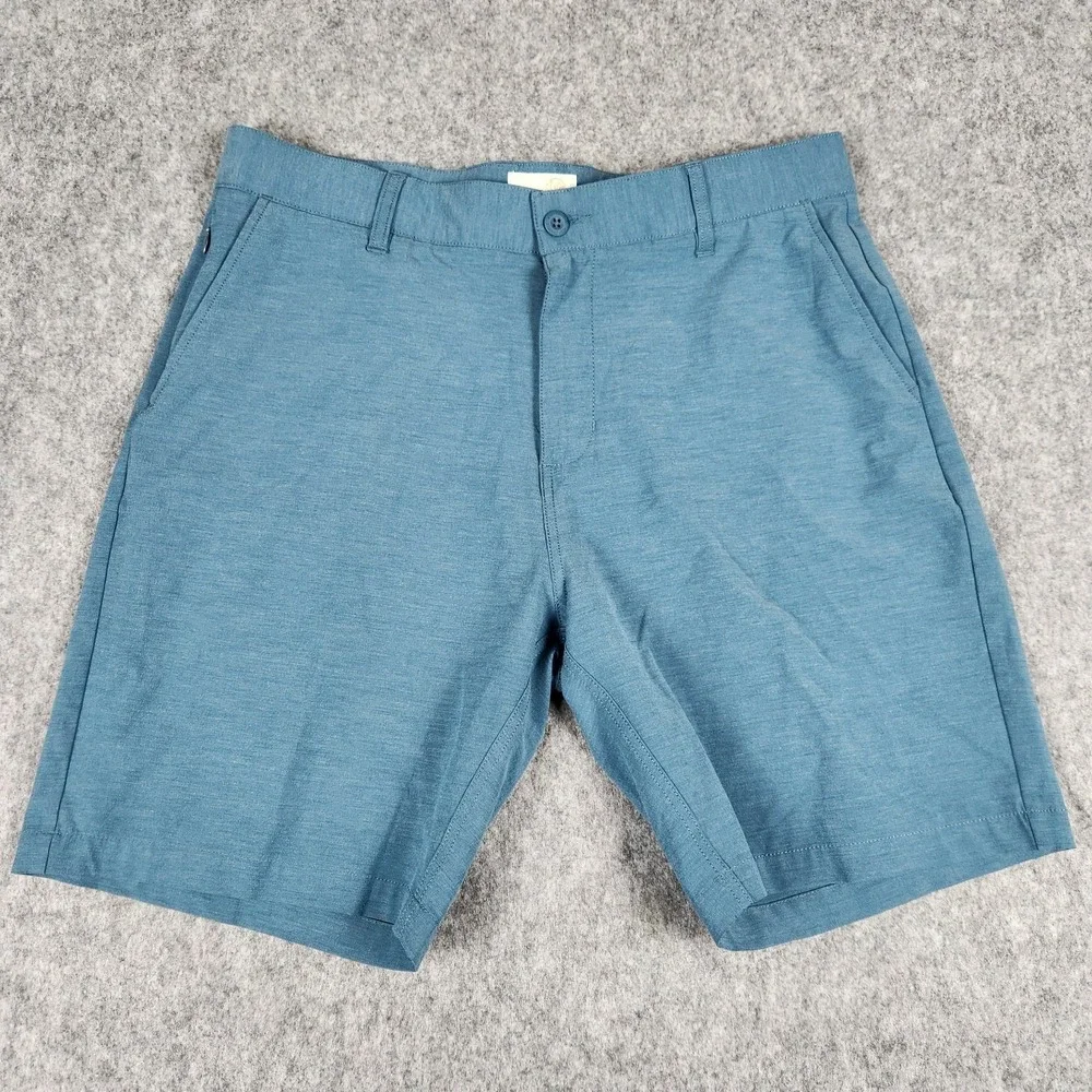 Reyn Spooner 24 7 Performance Hybrid Shorts Men 34‎ Blue Stretch Casual Golf